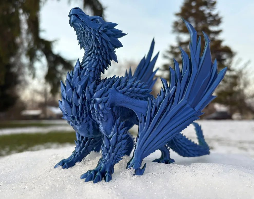 Dragón de Cristal – Figura Fantástica 3D - Makers 3D